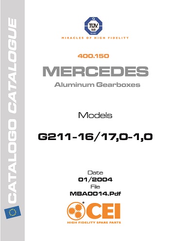 CEI catalogue for Mercedes aluminium gearboxes 2004 models G211-16_Страница_1